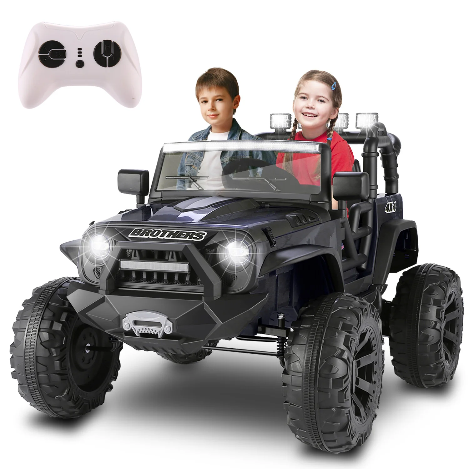 24V 9AH 2-Seater Kids Ride-On Truck Car with Remote Control, 3-Speed, Dual 200W Motors - Image 23