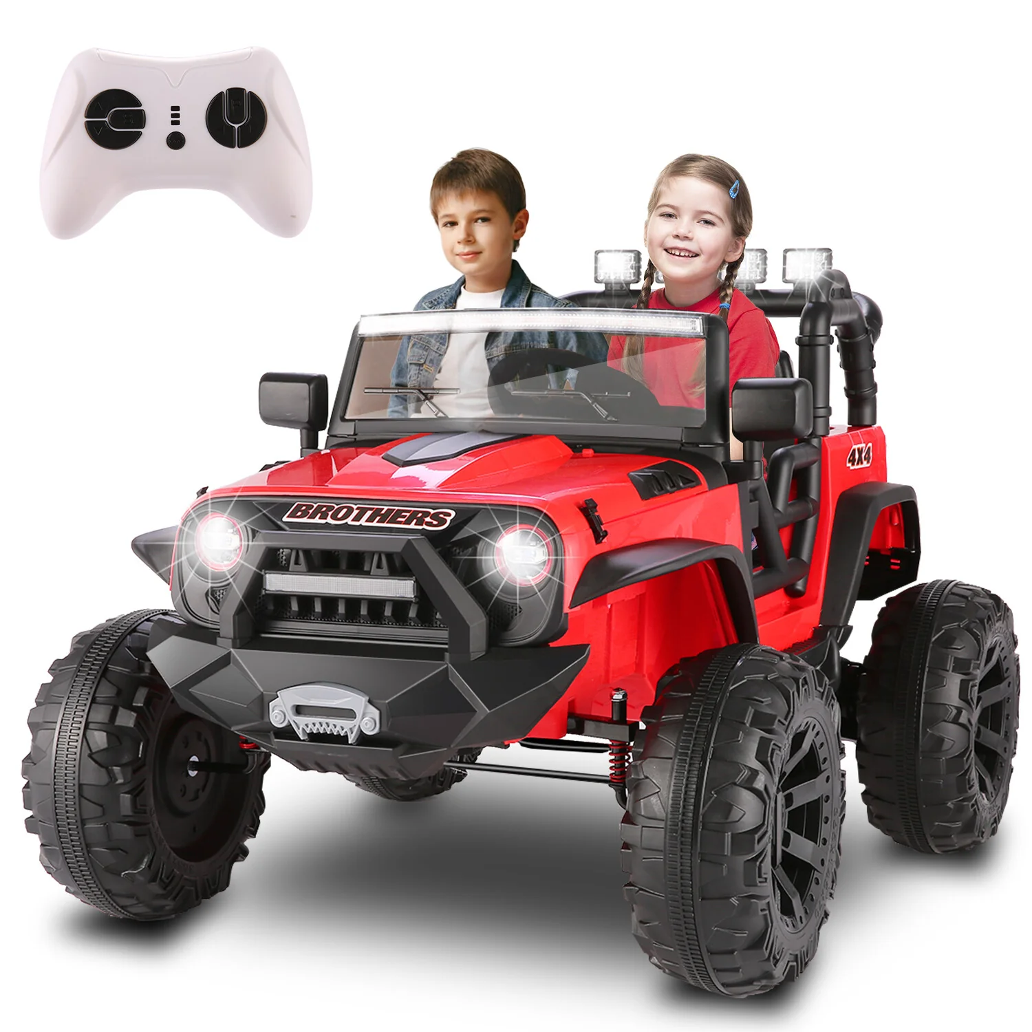 24V 9AH 2-Seater Kids Ride-On Truck Car with Remote Control, 3-Speed, Dual 200W Motors - Image 25