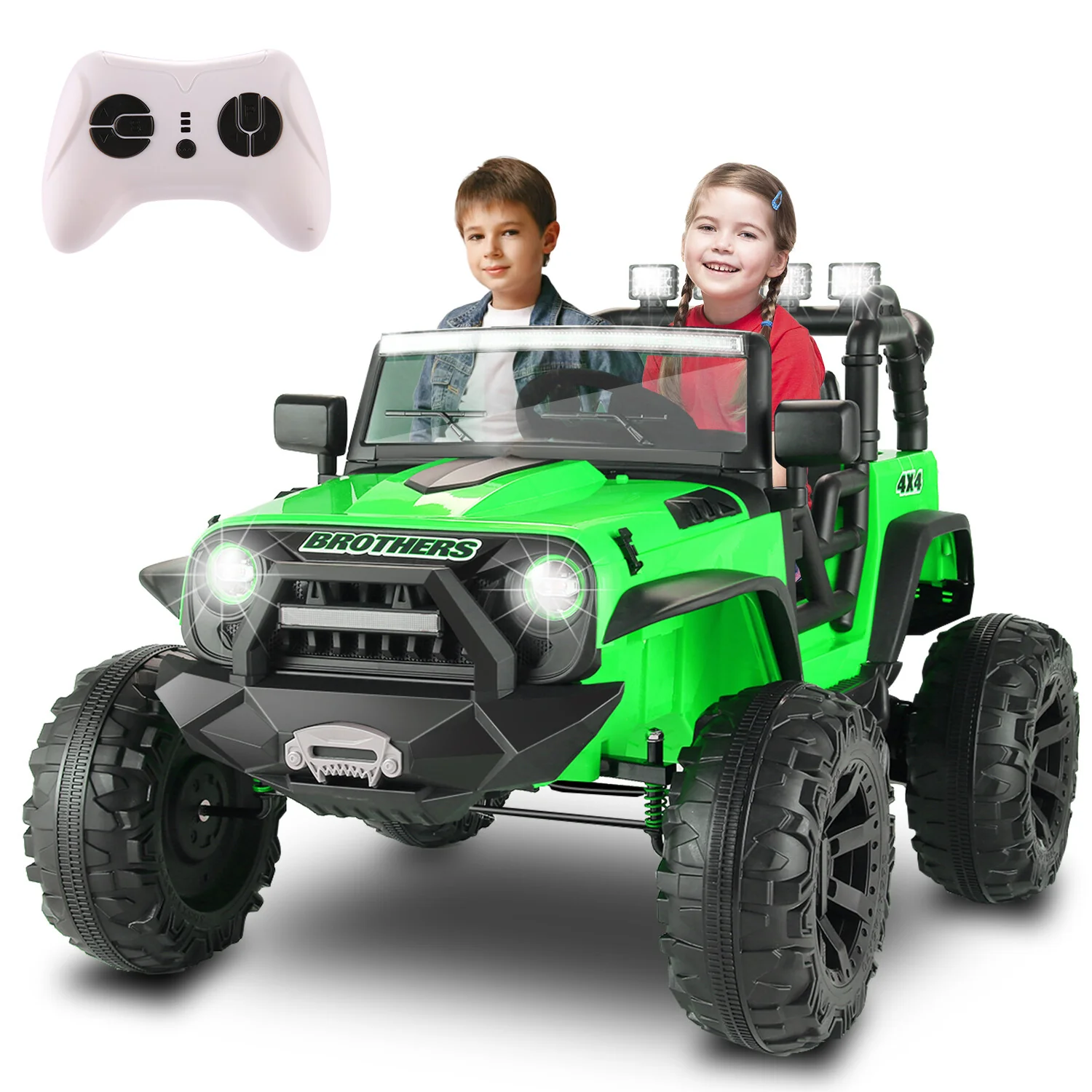 24V 9AH 2-Seater Kids Ride-On Truck Car with Remote Control, 3-Speed, Dual 200W Motors - Image 29