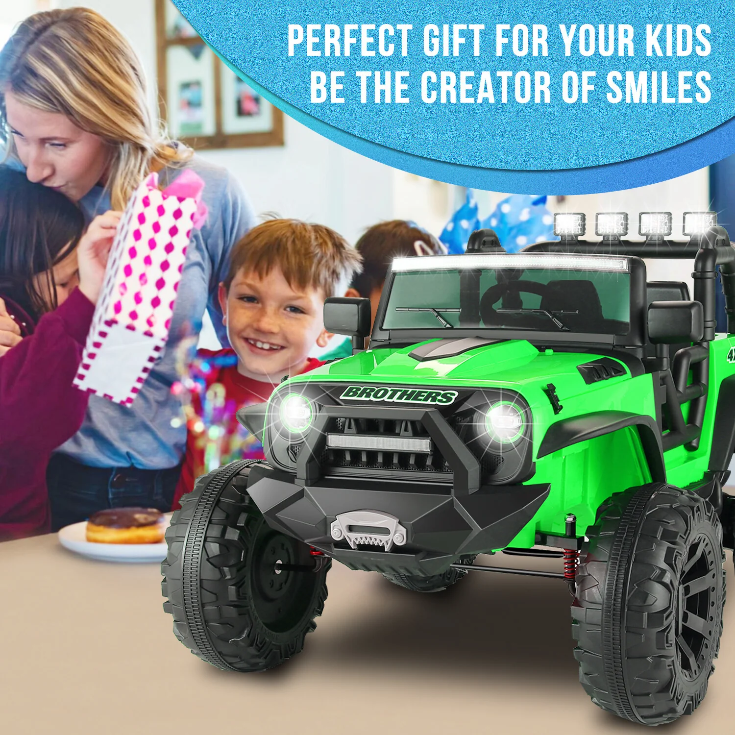 24V 9AH 2-Seater Kids Ride-On Truck Car with Remote Control, 3-Speed, Dual 200W Motors - Image 35