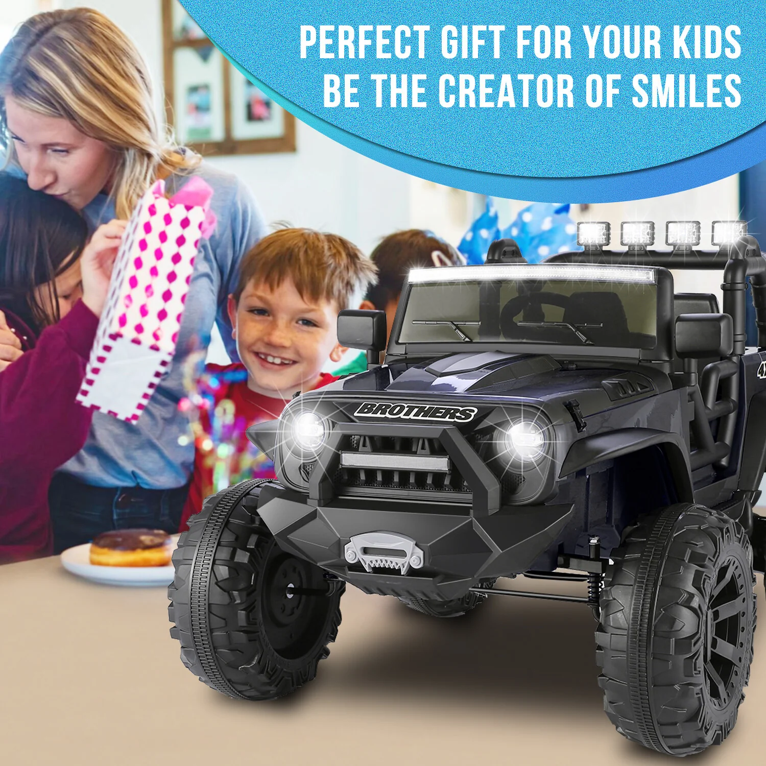 24V 9AH 2-Seater Kids Ride-On Truck Car with Remote Control, 3-Speed, Dual 200W Motors - Image 44