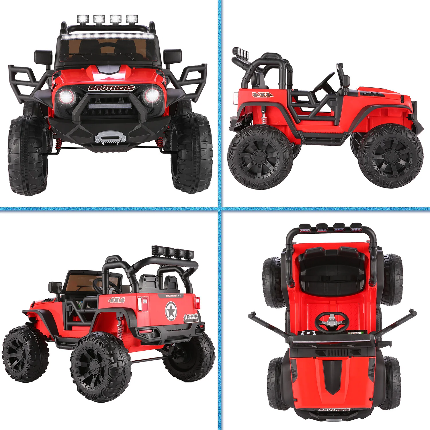 24V 9AH 2-Seater Kids Ride-On Truck Car with Remote Control, 3-Speed, Dual 200W Motors - Image 9
