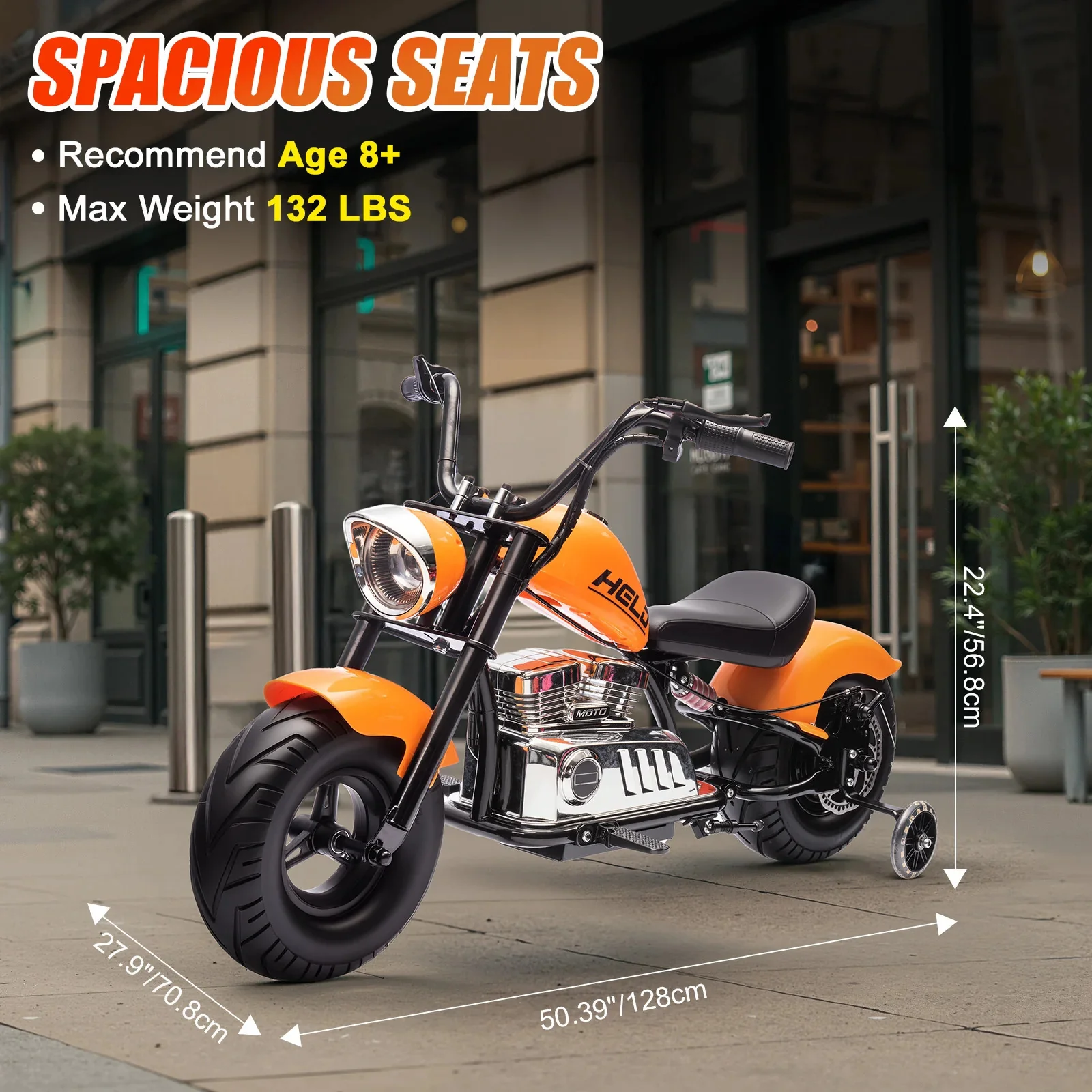 24V Electric Dirt Bike for Kids 8+ Two-Wheel Motorcycle with Handbrake - Image 6