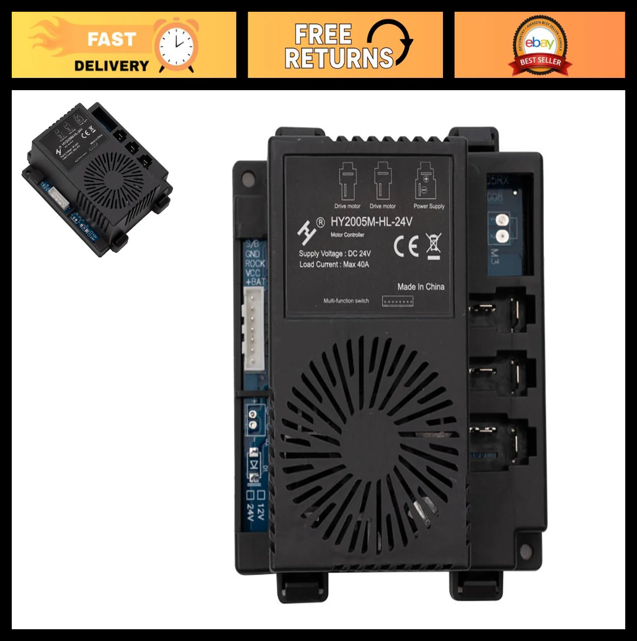 24V Children’s Electric Ride-On Car Control Box Accessories - Spare Parts for Ch
