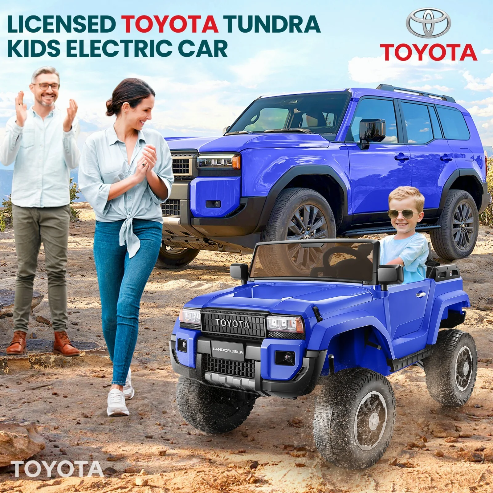 24V Kids Electric 4WD Ride-On Car with Remote Control and LED Lights - Image 2