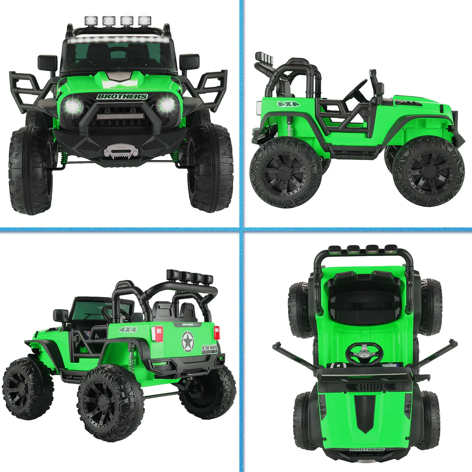 24V 2-Seater Kids Electric Ride-On Truck with 400W Motor Bluetooth and Remote Control - Image 40