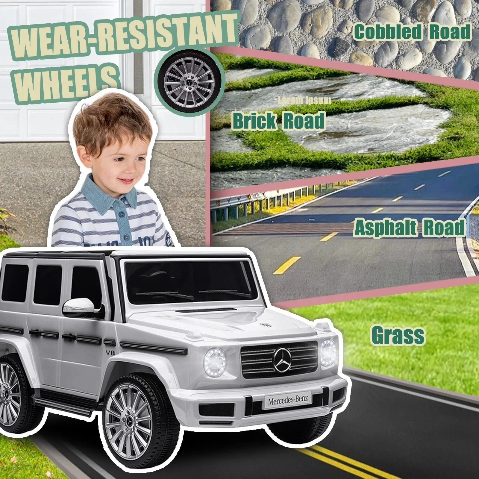 24V Kids Electric Ride-On Car Licensed Mercedes-Benz G500 with Remote Control - Image 8