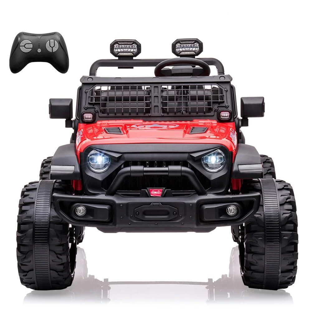 24V Kids Ride-On Car with Remote Control, 2 Seats, Extra Large 20" Wide Seat