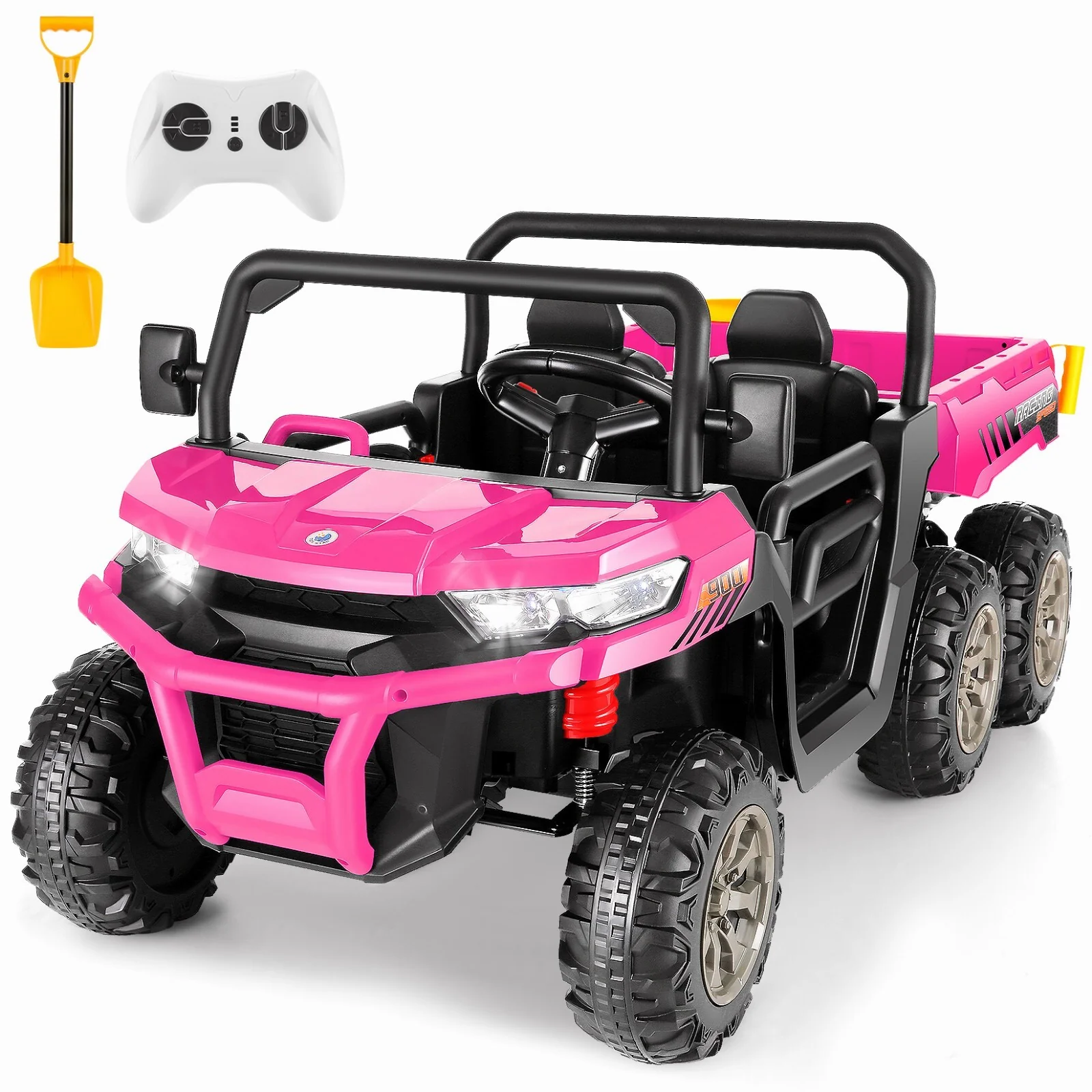 24V Kids Electric Ride-On Dump Truck with Remote Control 2-Seater Toy Car - Image 17