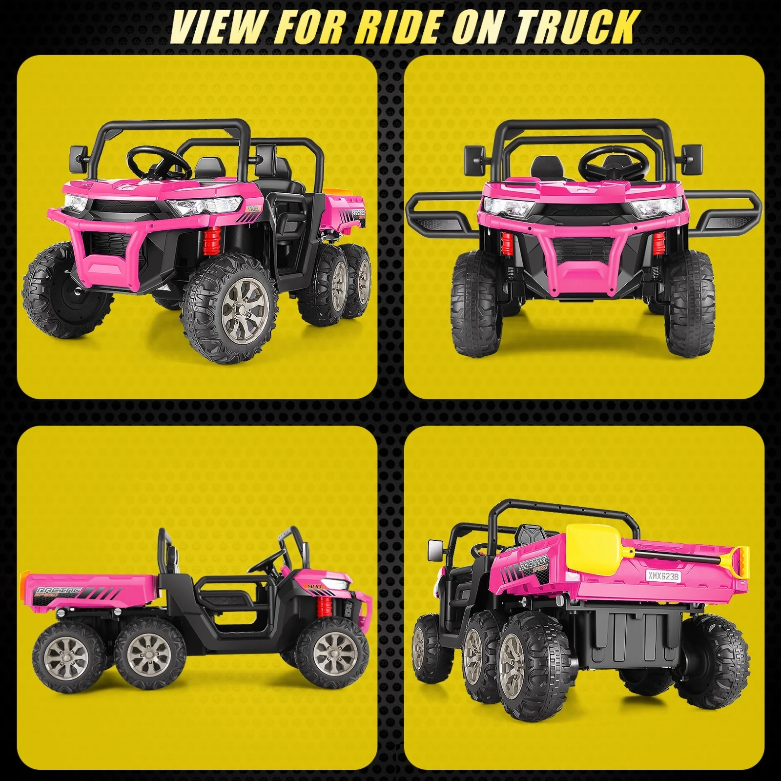 24V Kids 2-Seater Electric Ride-On Dump Truck with Remote Control - Image 21