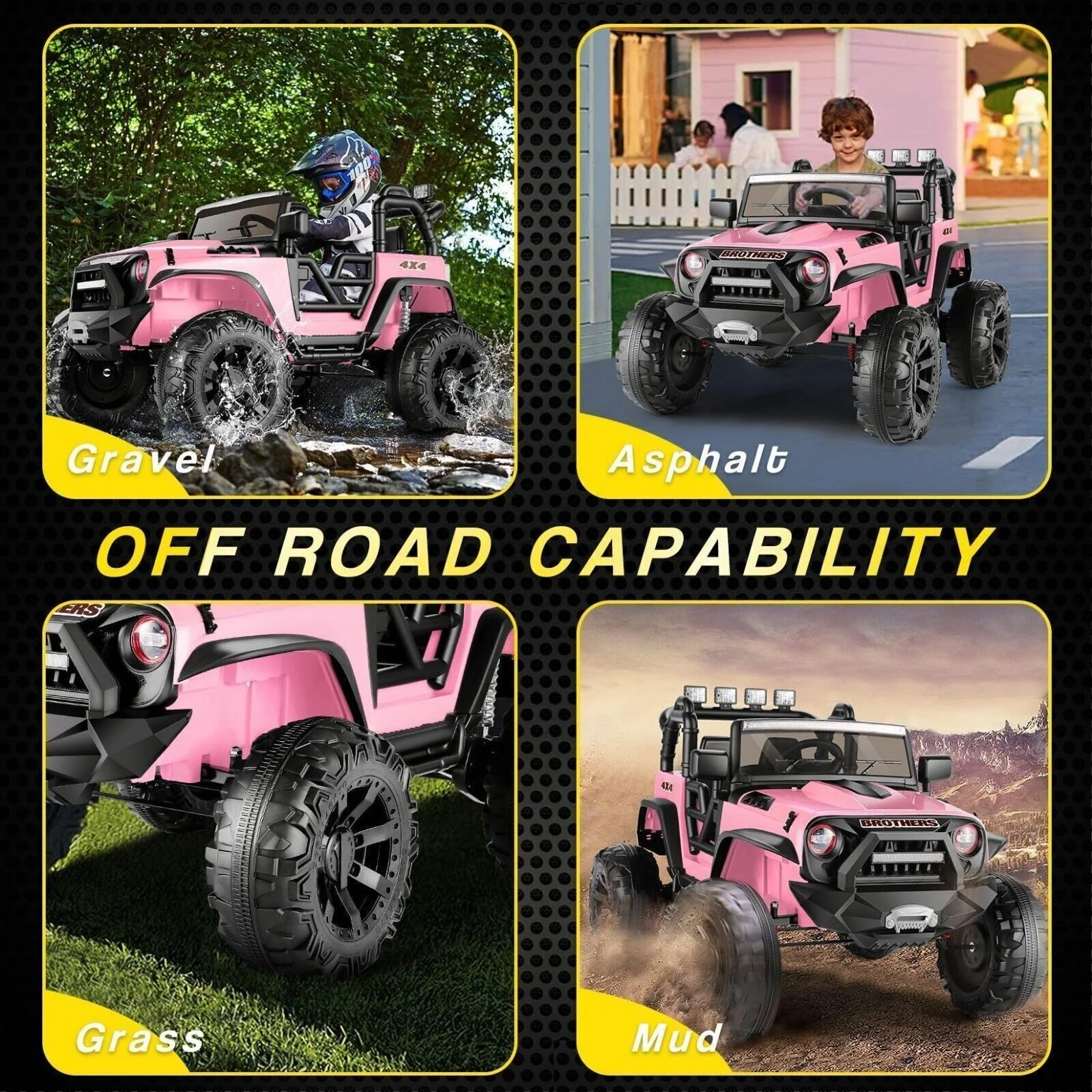 24V Electric Kids Ride-On Jeep Truck Car with 2 Seats, 400W Motor, LED Lights, and Music - Image 18