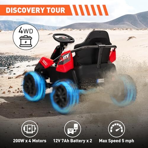 24V Battery-Powered Electric Ride-On Car with Parent Remote for Kids Ages 3+ - Image 13