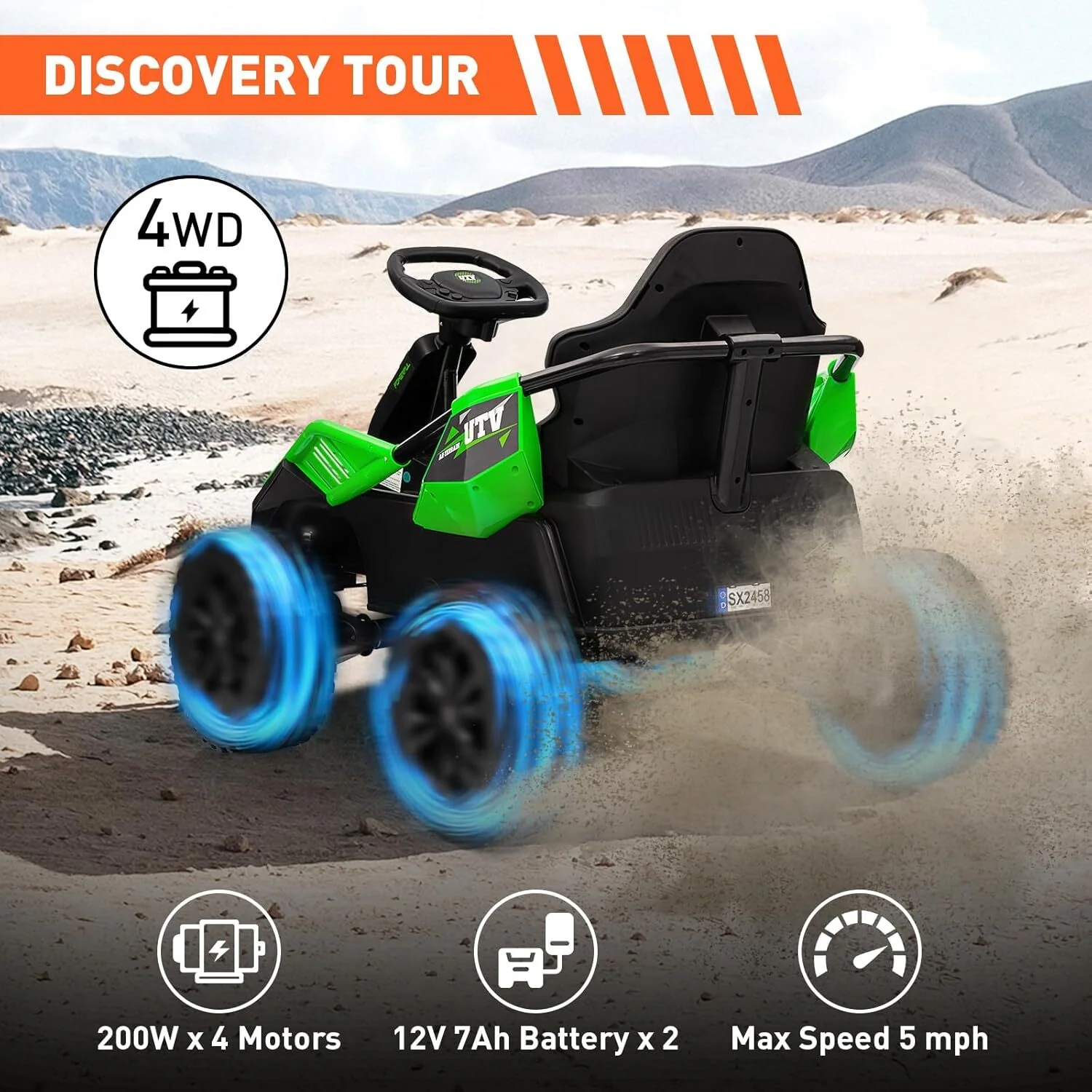 24V Battery-Powered Electric Ride-On Car with Parent Remote for Kids Ages 3+ - Image 18
