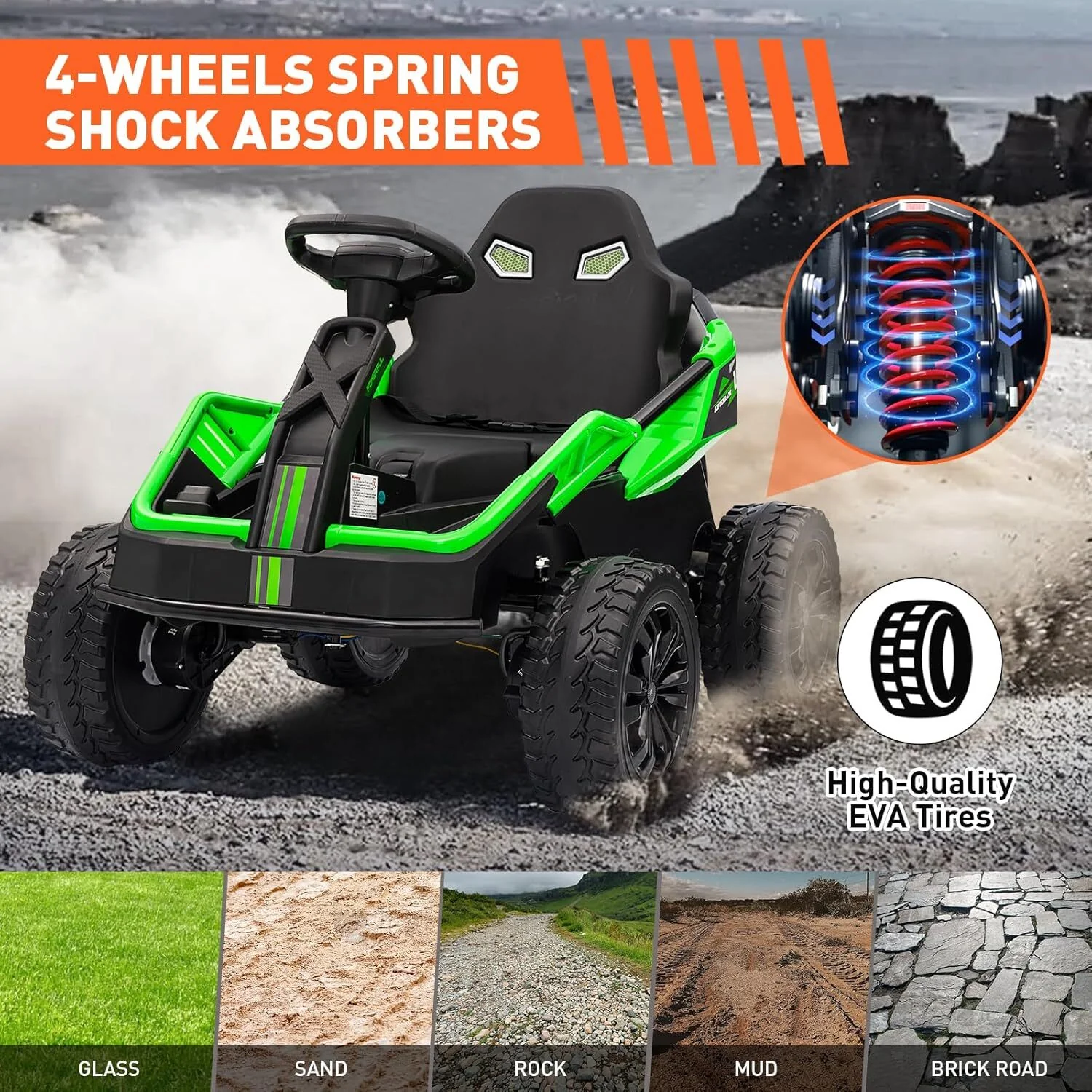 24V Battery-Powered Electric Ride-On Car with Parent Remote for Kids Ages 3+ - Image 19