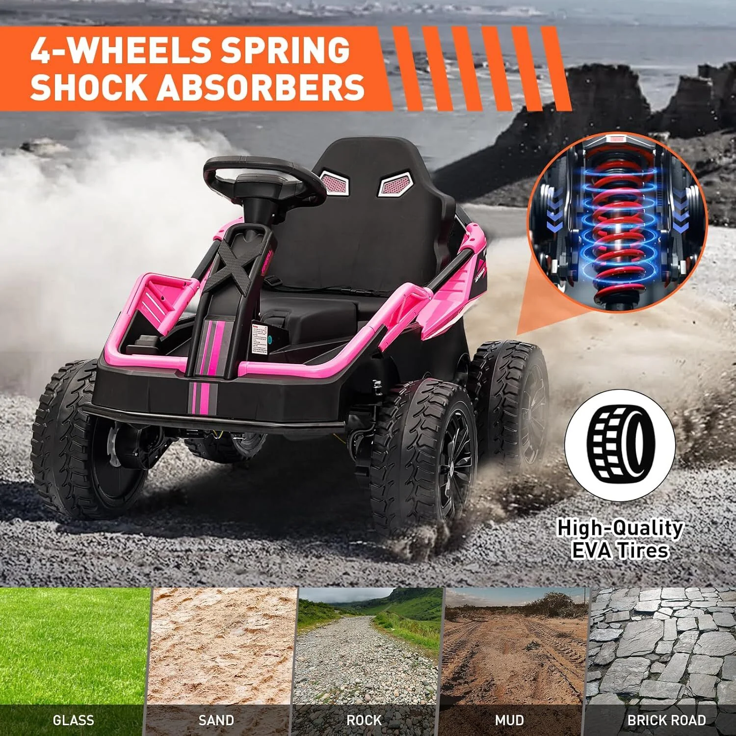 24V Battery-Powered Electric Ride-On Car with Parent Remote for Kids Ages 3+ - Image 5