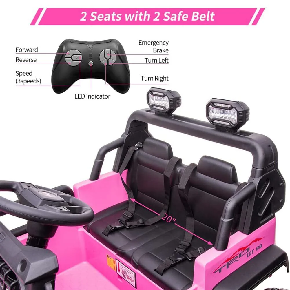24V Electric Ride-On Truck Car for Kids with Parent Remote Control - Image 4