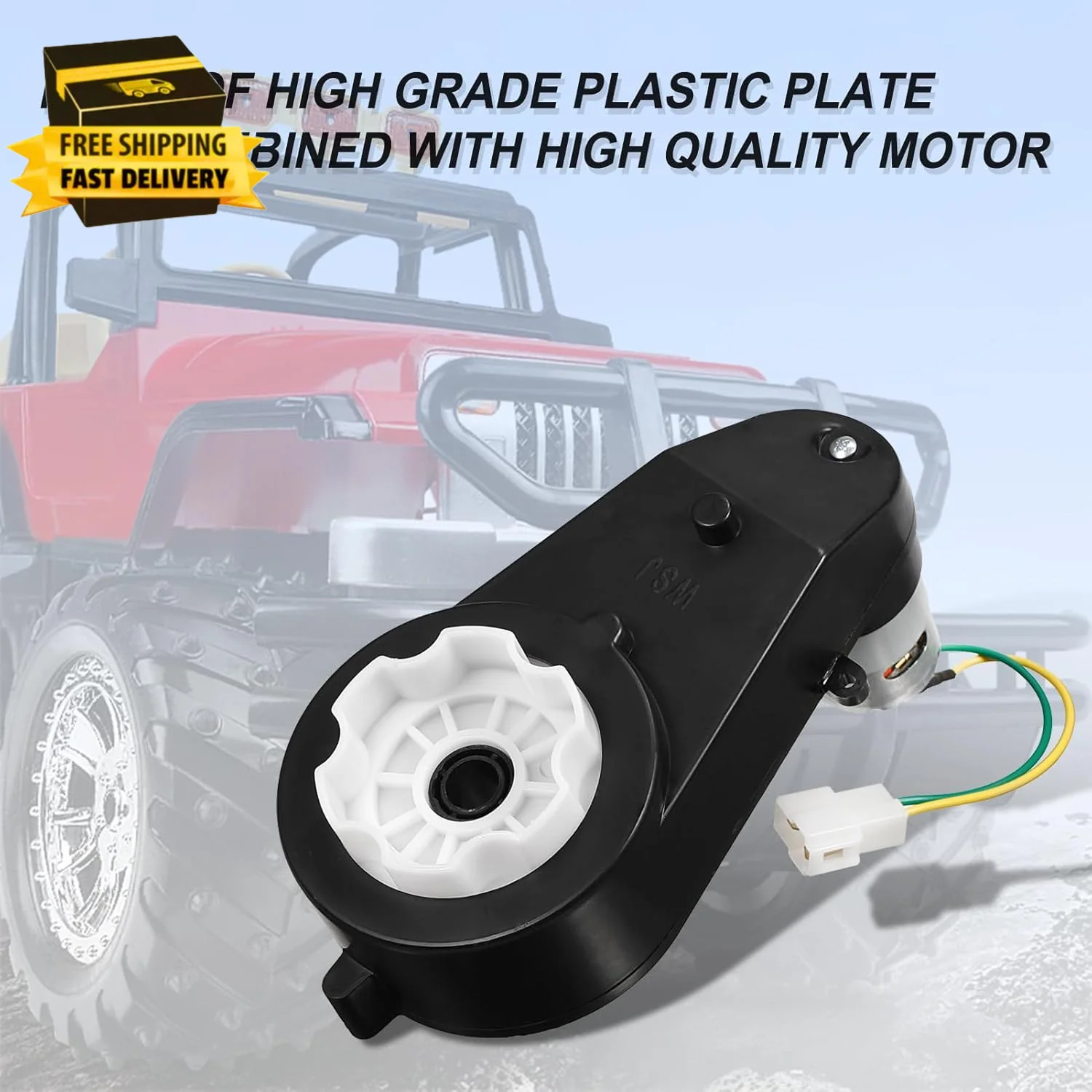 2Pcs 12V 40000RPM Gearbox Motors for Kids Ride-On Car Wheel Power Upgrade - Image 6