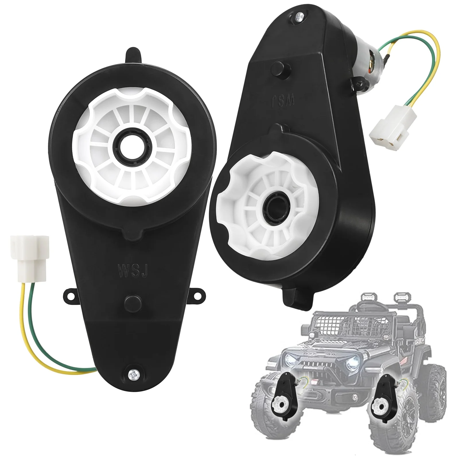 2-Pack 24V 40000RPM Ride-On Car Motor and Gearbox Set for Kids Wheels Power - Image 7