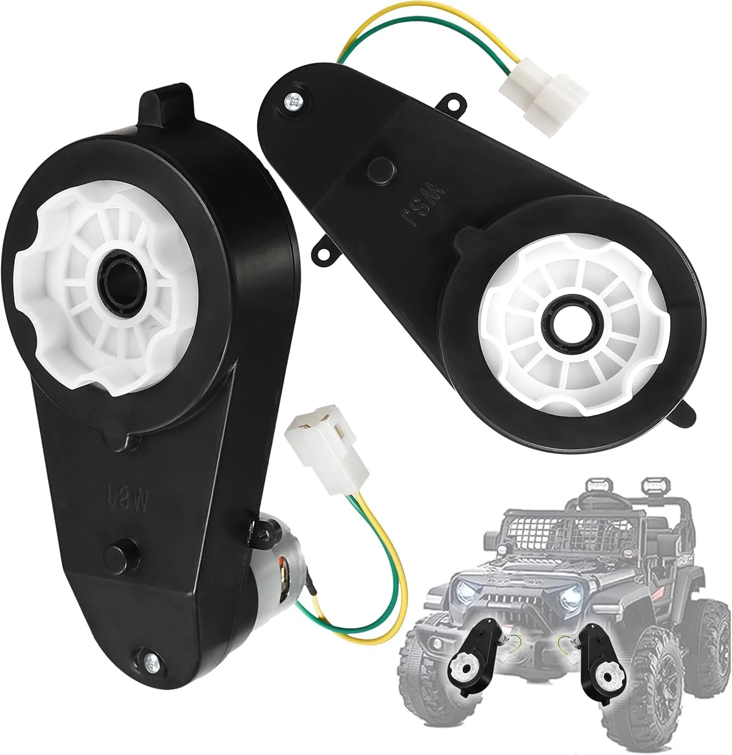 2-Pack 24V 40000RPM Kids Ride-On Car Gearbox Motor with Power Wheels - Image 2
