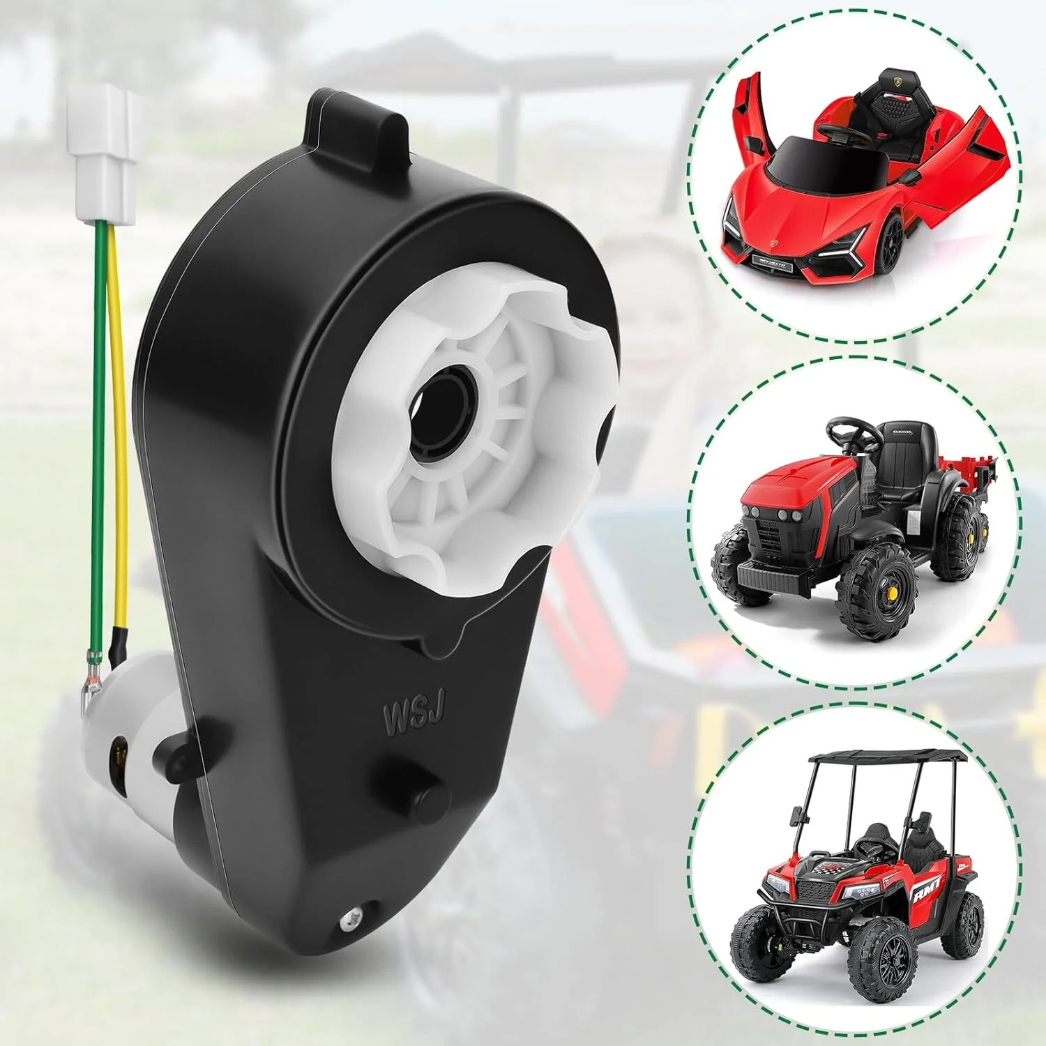 2-Pack 24V Electric Motor and Gearbox for Kids Ride-On Toy Cars - Image 7