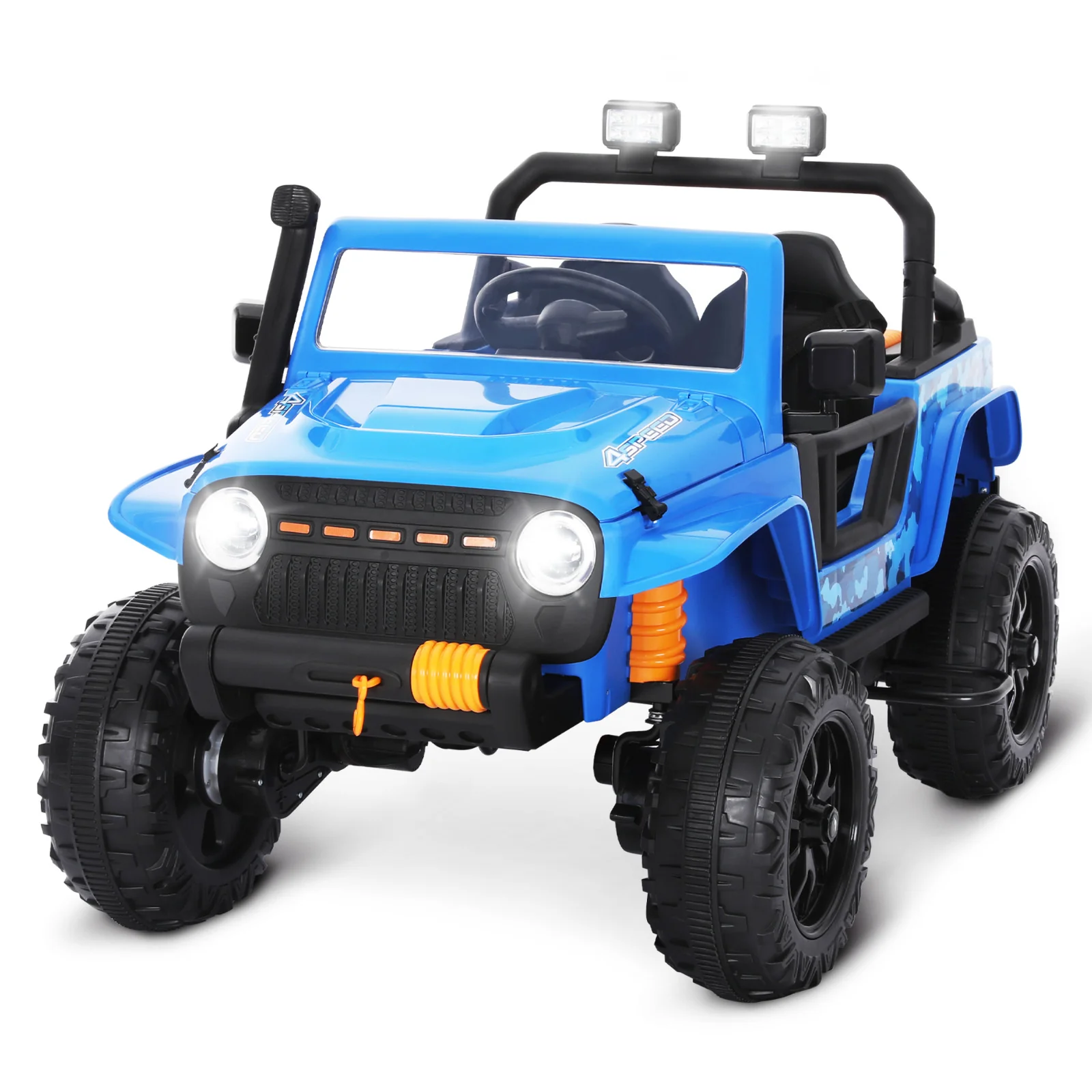 2-Seater Electric Ride-On Jeep Truck for Kids 24V with Bluetooth Remote Control - Image 9