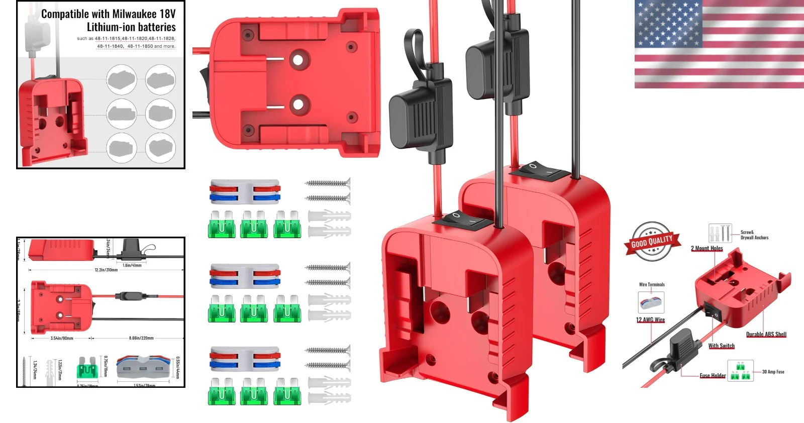 3-Pack 18V Battery Adapter with Enhanced Safety and Reliability for Toys - Image 2