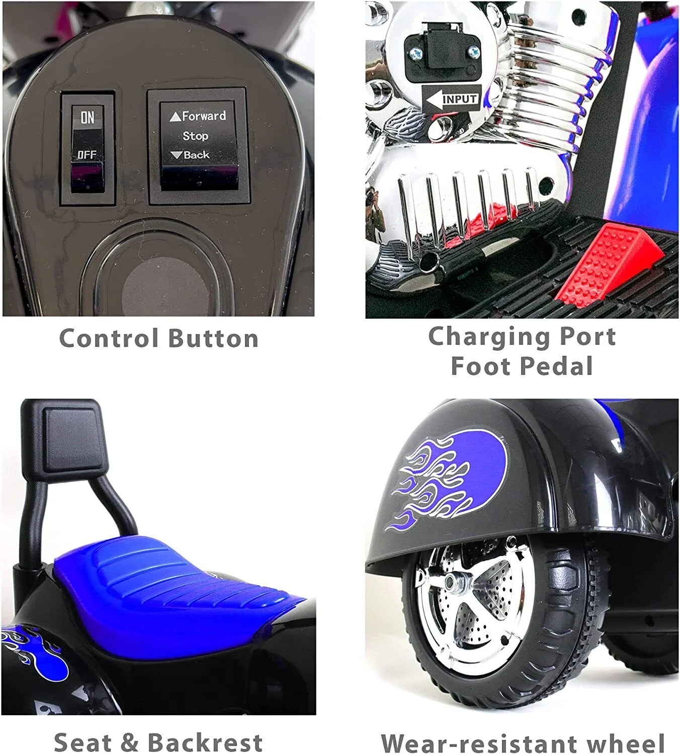 3-Wheel Electric Motorcycle for Kids with LED Headlights and Rechargeable Battery - Image 18