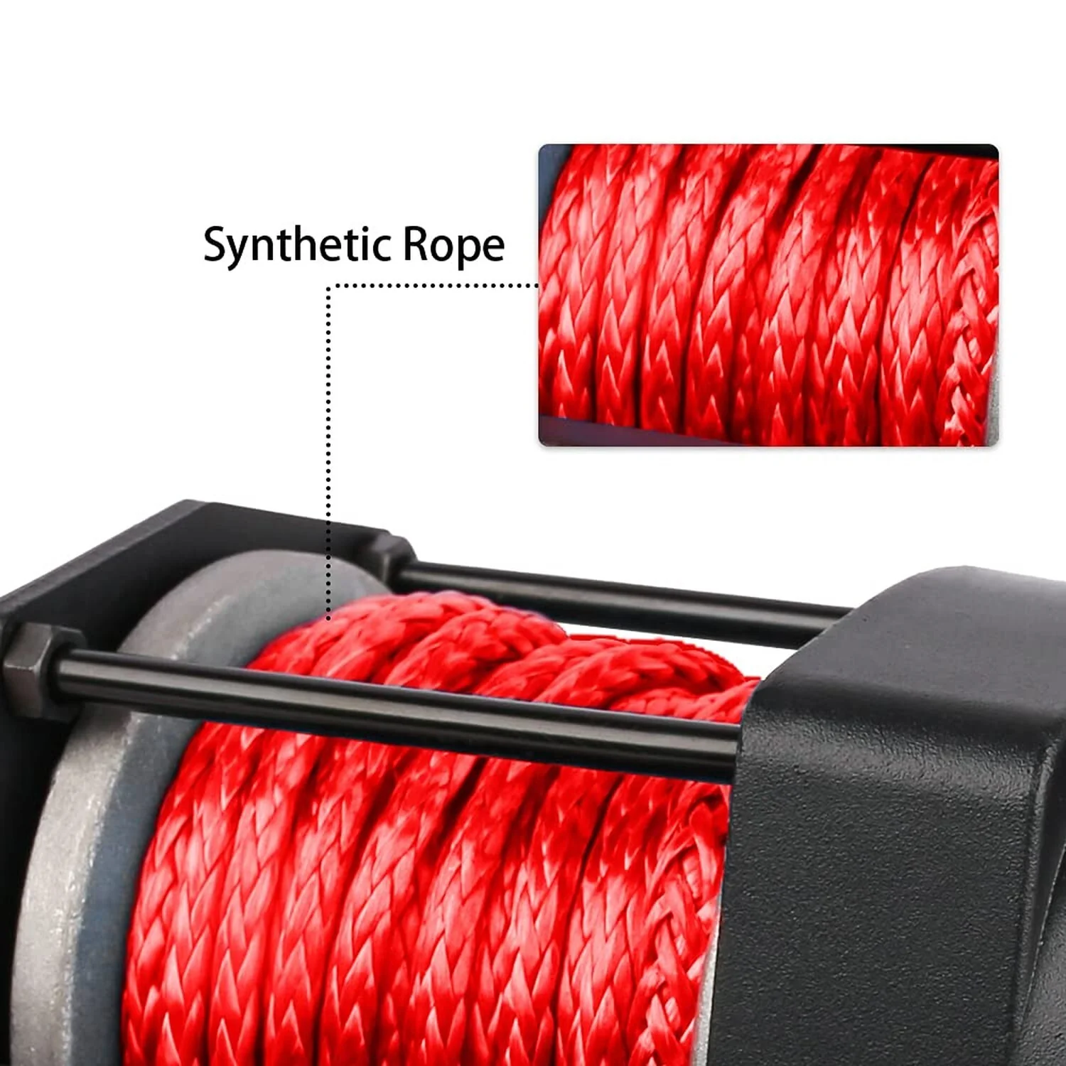 3000 lb 12V DC Electric Waterproof Winch for Off-Road UTV ATV and Boat - Image 4