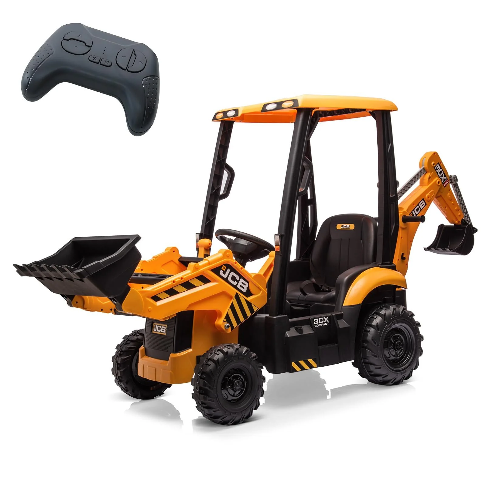 12V Kids Electric Ride-On Excavator with Front Loader and Digger Toy Vehicle - Image 15