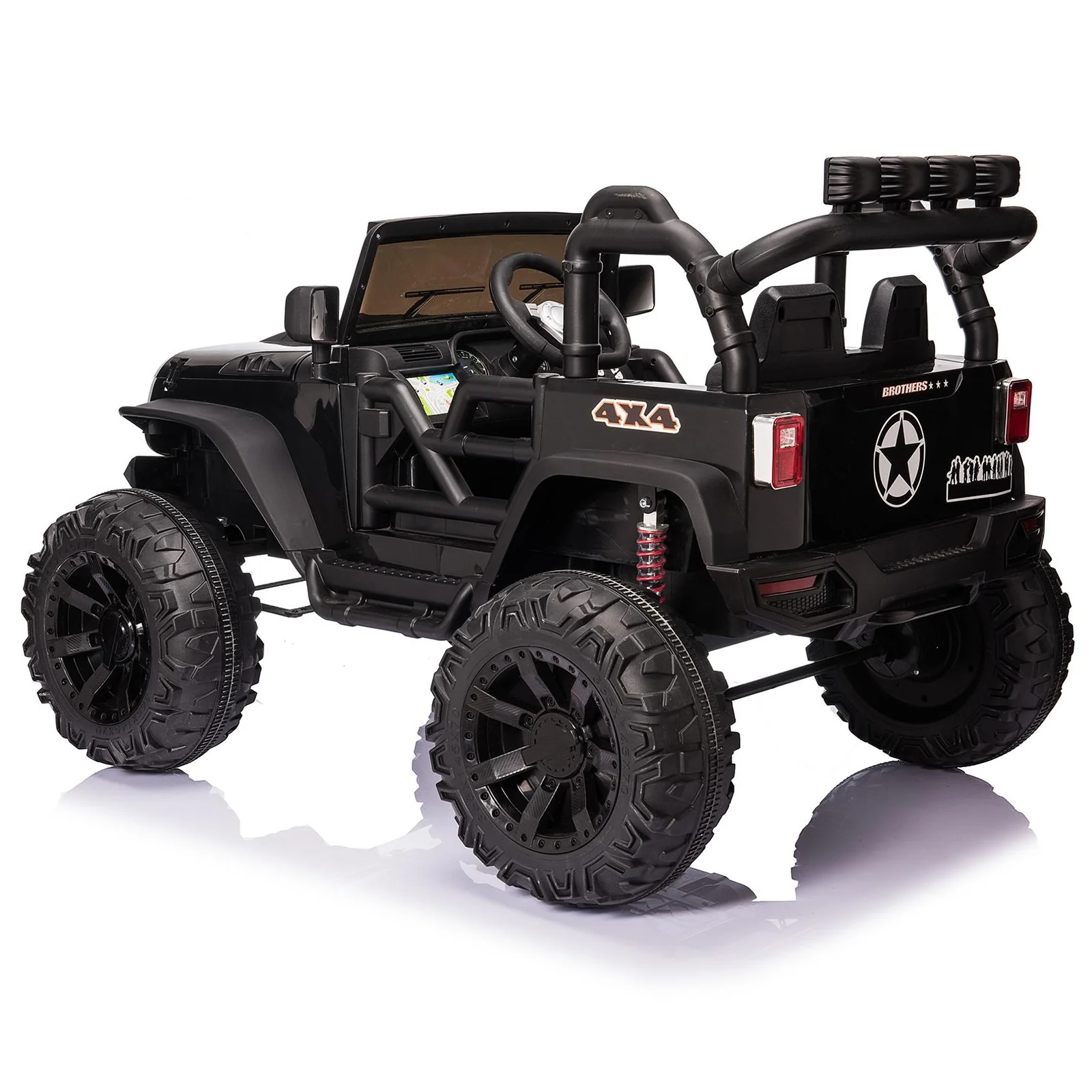 400W 24V Electric Kids Ride-On Jeep Truck Car with MP3, LED Lights, Remote Control, 2 Seats - Image 4