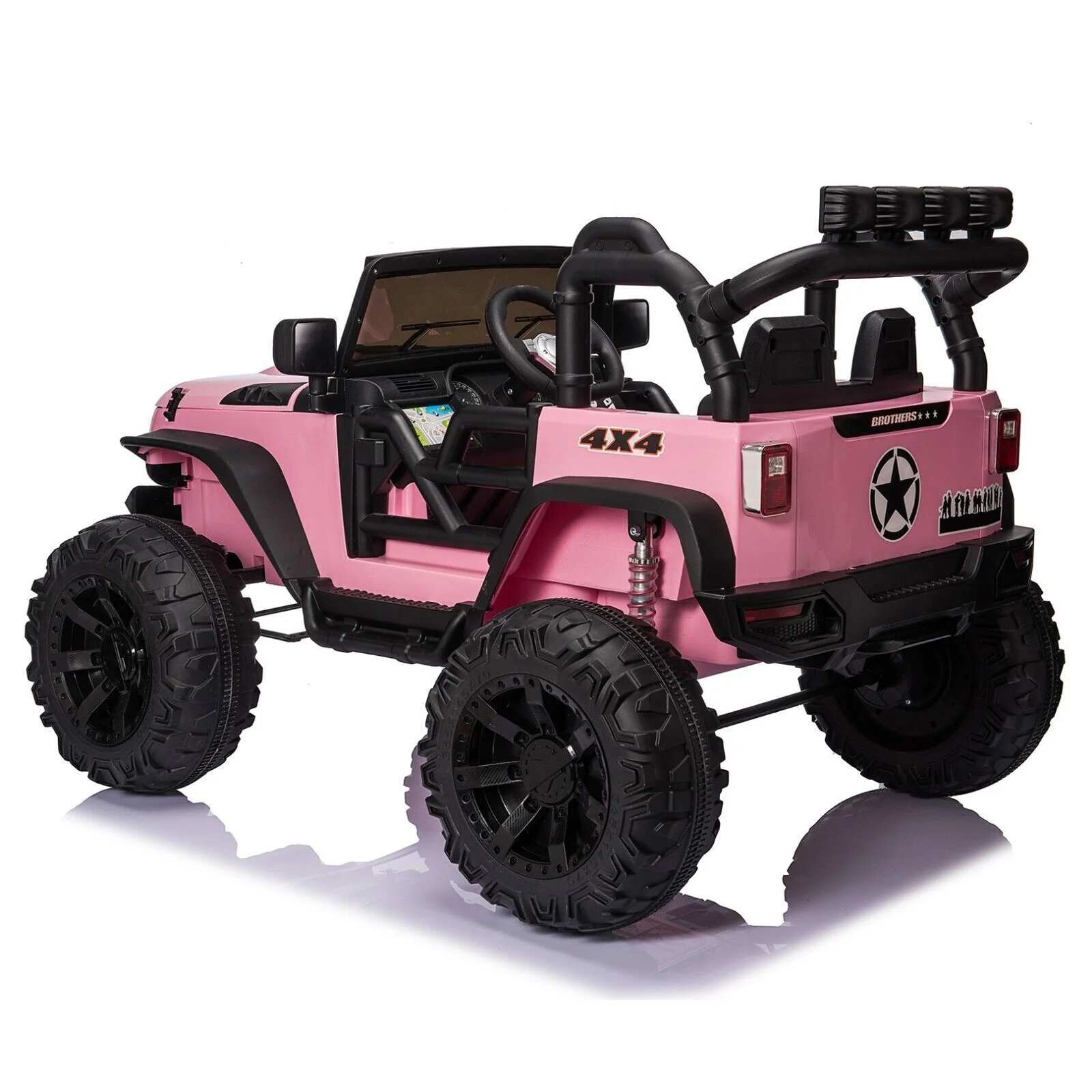 400W Electric Jeep for Kids with Parental Remote Control - Pink - Image 5