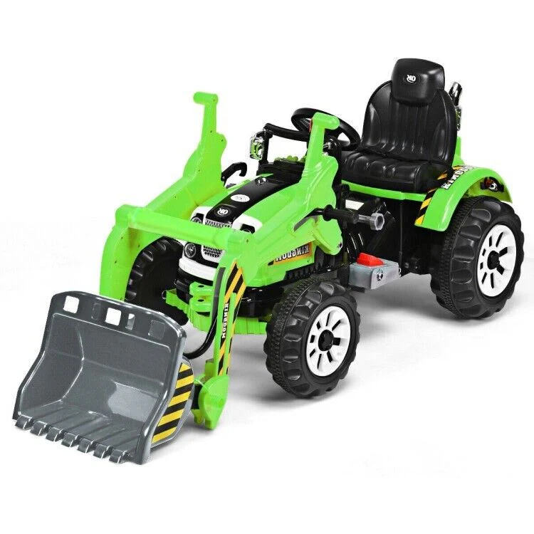 66 lbs Durable 12V Battery-Powered Kids Ride-On Dumper Truck in Green - Image 12