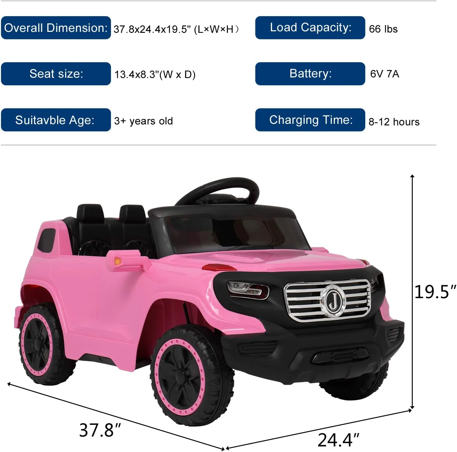 6V Battery-Powered Electric Ride-On Truck for Kids with Remote Control - Image 7