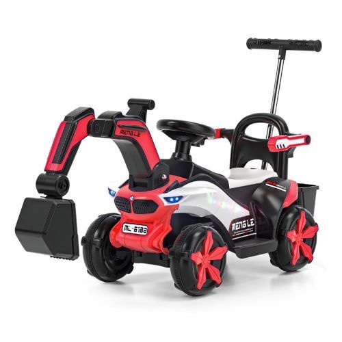 6v Electric Excavator Toy Car with Bluetooth and Rear Reserve Box for Kids - Image 3
