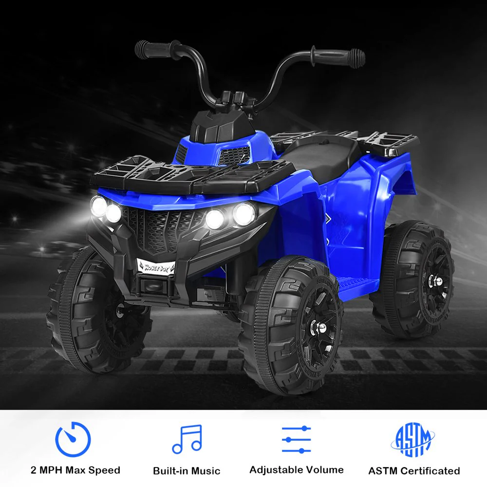 6V Electric Ride-On Quad for Kids with Battery and Lights Included - Image 5