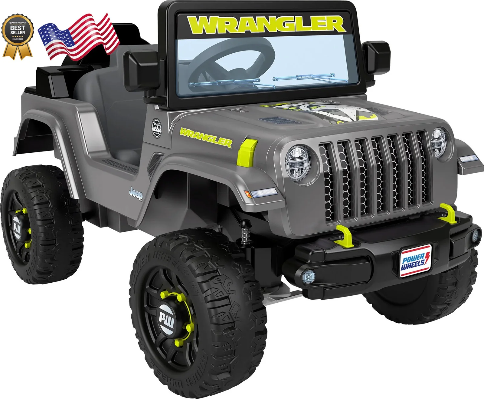 6V Toddler Ride-On Jeep Wrangler Toy with Driving Sounds and Multi-Terrain Traction - Image 13