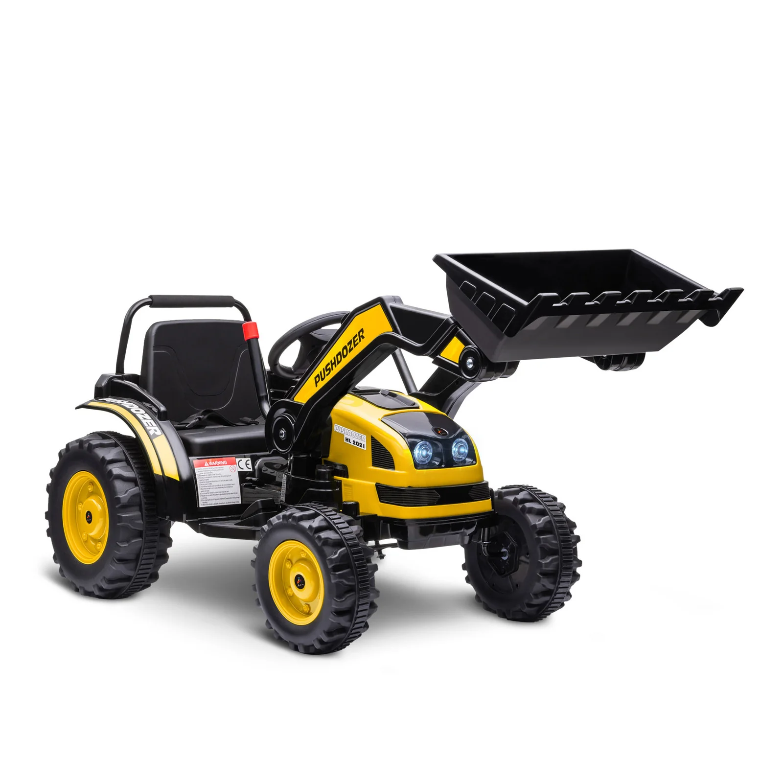 6V Electric Kids Construction Vehicle with Adjustable Yellow Bucket - Image 4