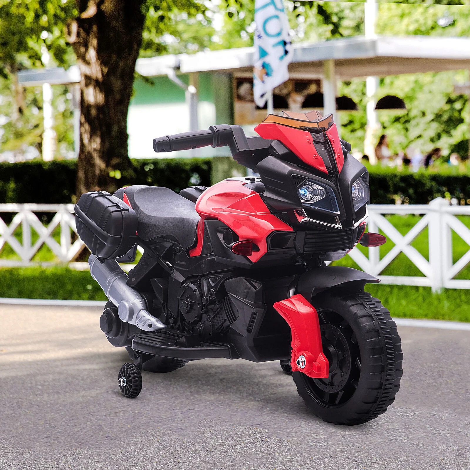 6V Kids Electric Motorcycle Ride-On Car with Training Wheels - Battery Powered Toy - Image 10