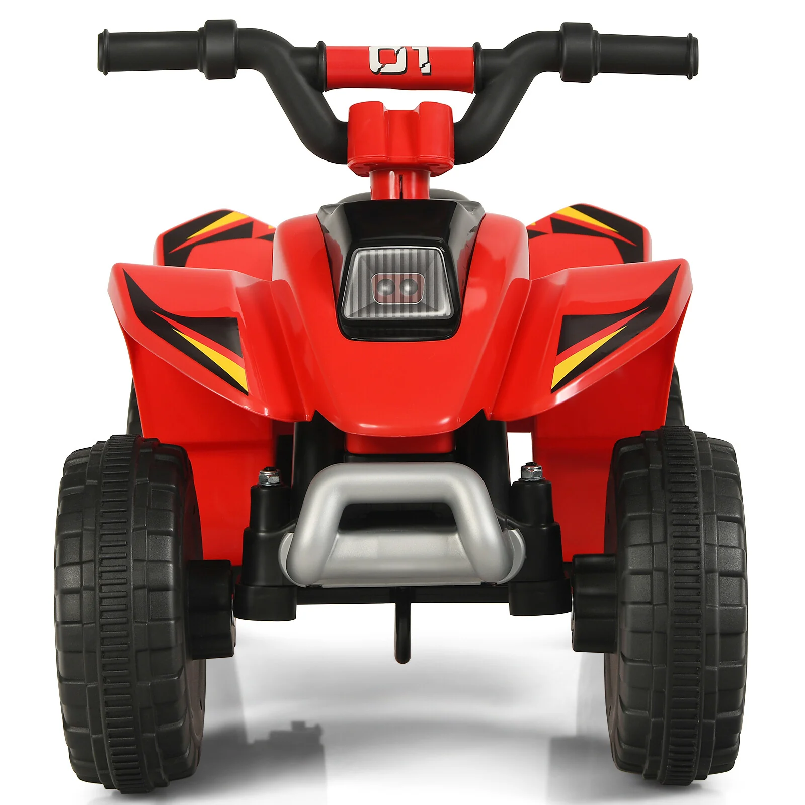 6V Electric Kids Quad ATV Ride-On Toy with 4 Wheels and Forward/Reverse - Red - Image 11