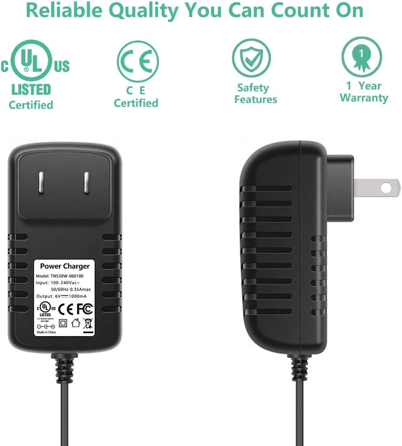 6V Battery Charger for Kids Ride-On Car Toddler Quad Kid Trax - Image 3
