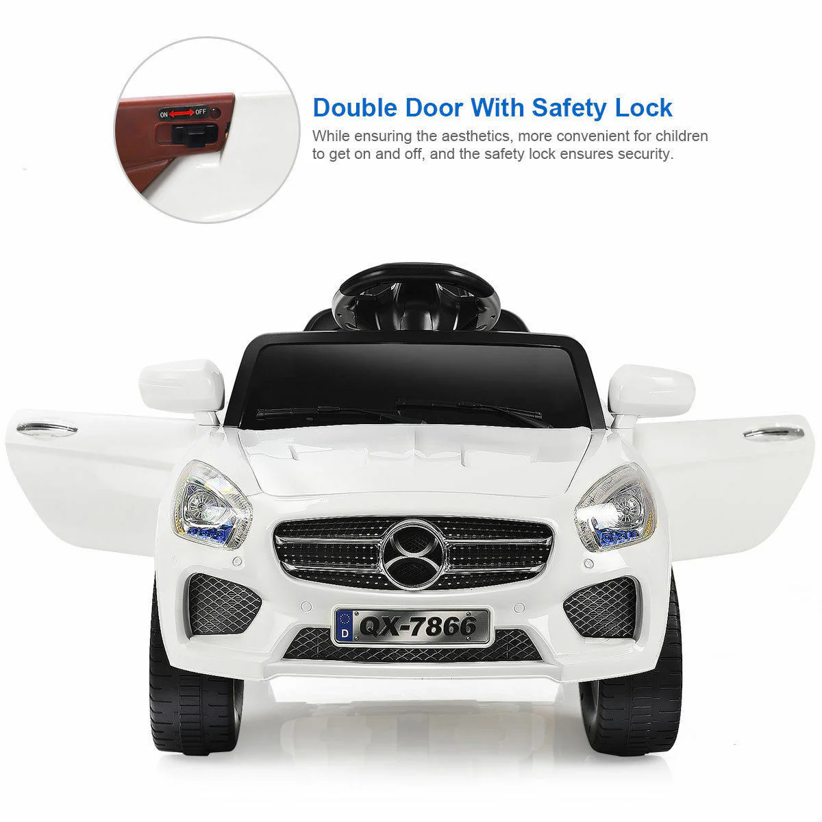 6V Kids Ride On Car with RC Remote Control, Battery Powered and LED Lights - Perfect Gift for Outdoor Fun - Image 4