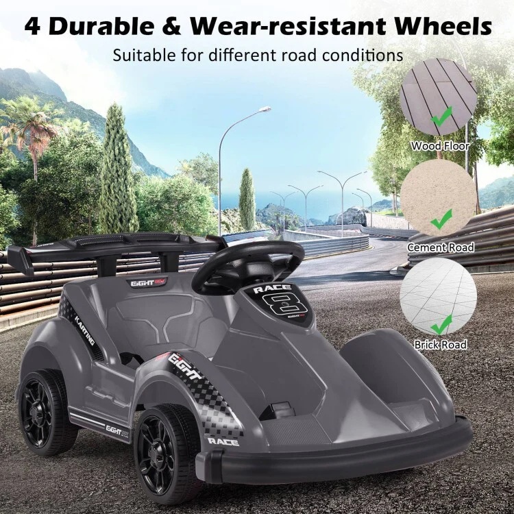 6V Kids Ride-On Go-Kart with Remote Control and Safety Belt for Children - Image 6