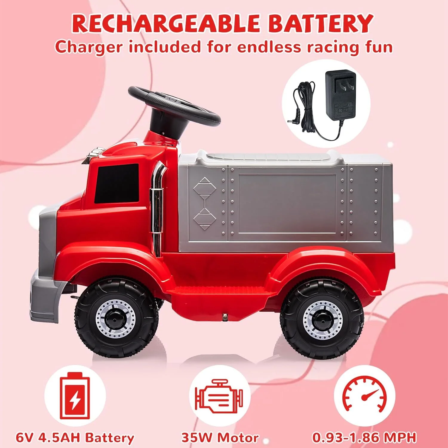 6V Battery-Powered Ride-On Electric Car and Push Car for Toddlers - Image 18