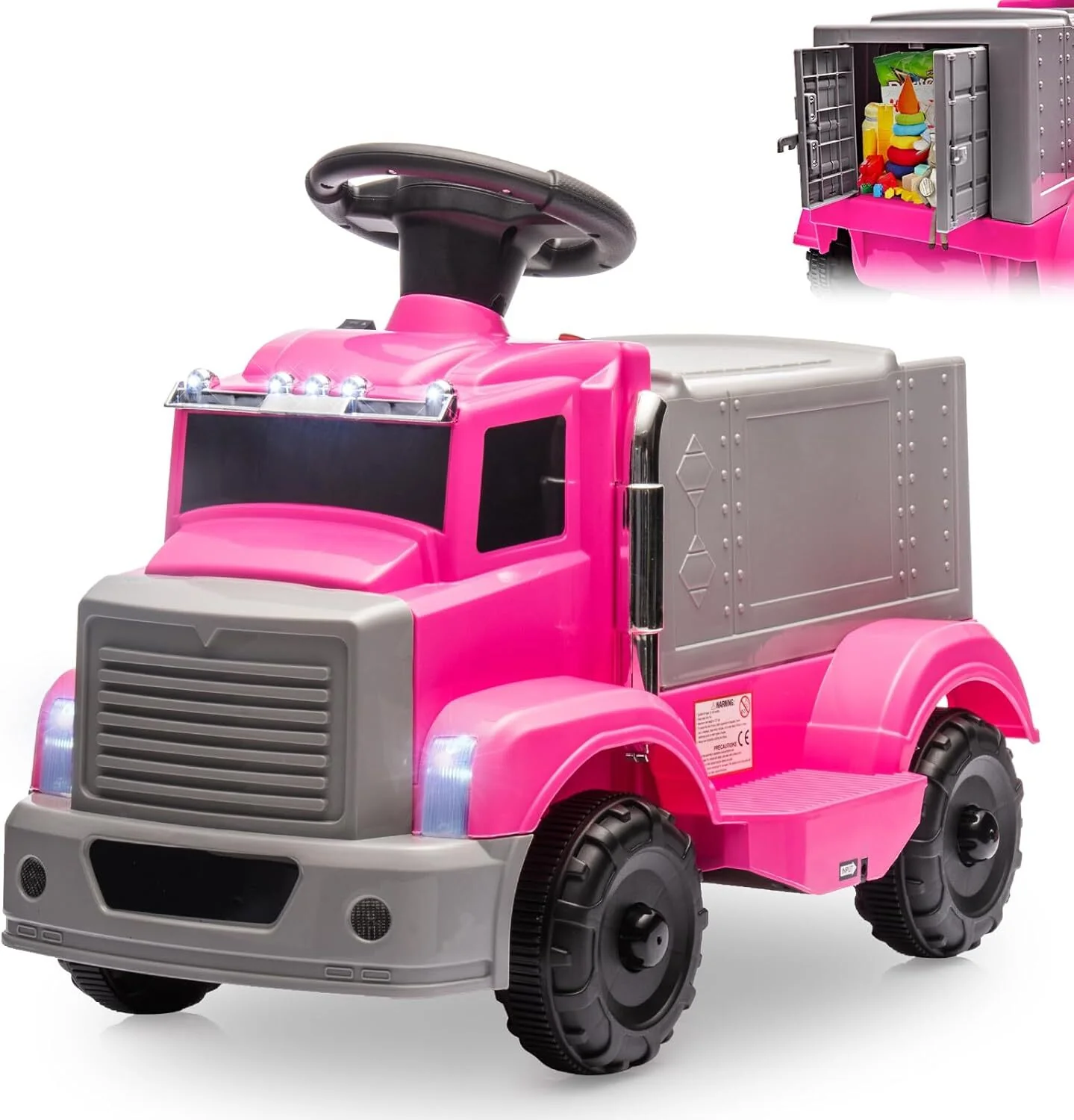 6V Battery-Powered Ride-On Electric Car and Push Car for Toddlers - Image 22