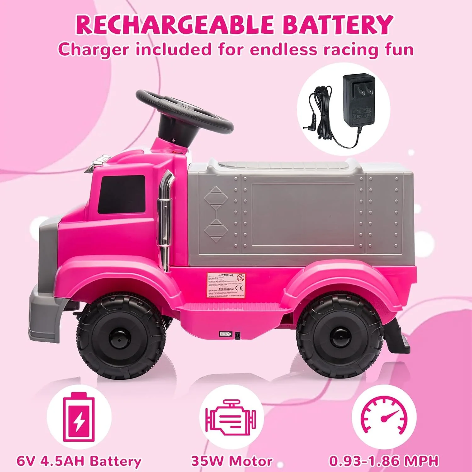 6V Battery-Powered Ride-On Electric Car and Push Car for Toddlers - Image 23
