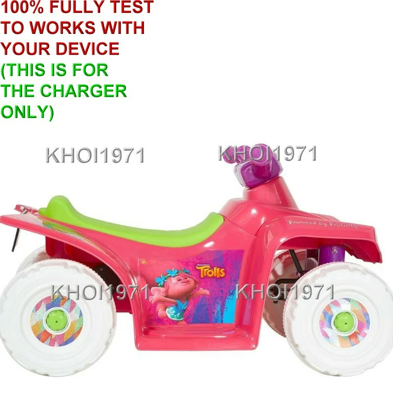 Pink Trolls Quad Ride-On with AC Wall Charger and Adapter 8803-22 - Image 3