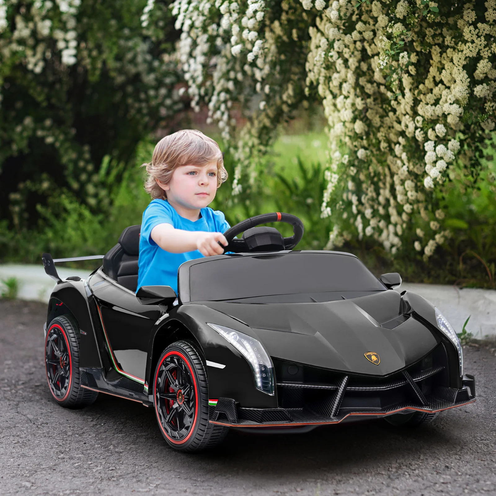 Licensed Lamborghini Veneno Kids 12V Electric Ride-On Car with Bluetooth - Image 8