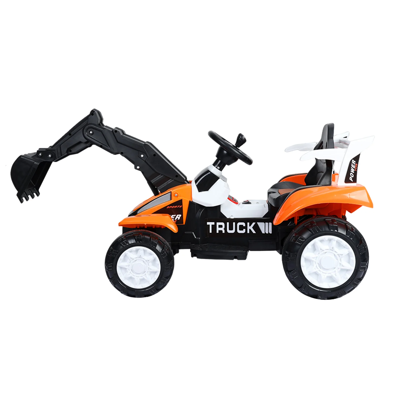 Battery-Powered Electric Red Digger Construction Vehicle Toy for Kids - Image 2