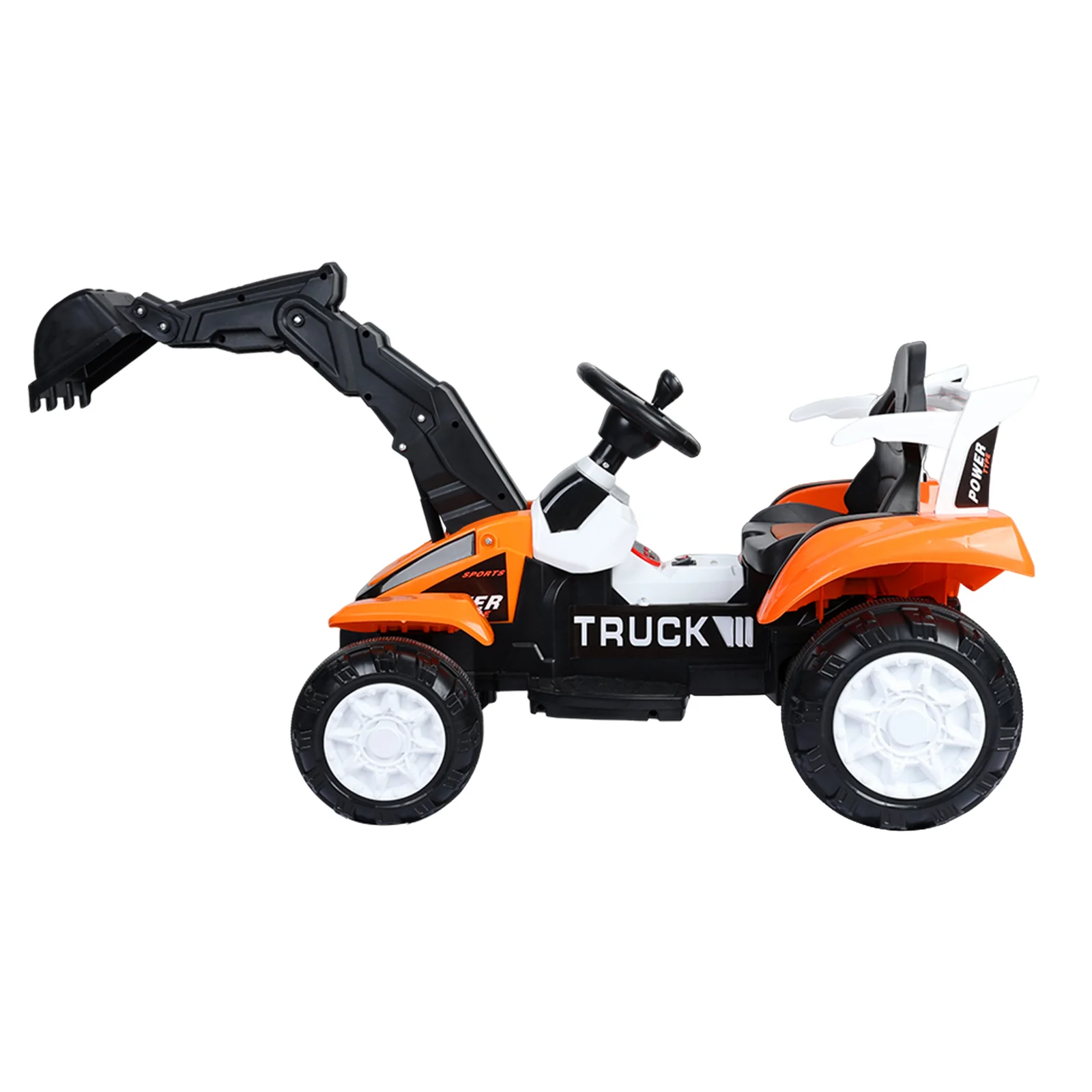 Battery-Powered Electric Red Digger Construction Vehicle Toy for Kids - Image 8