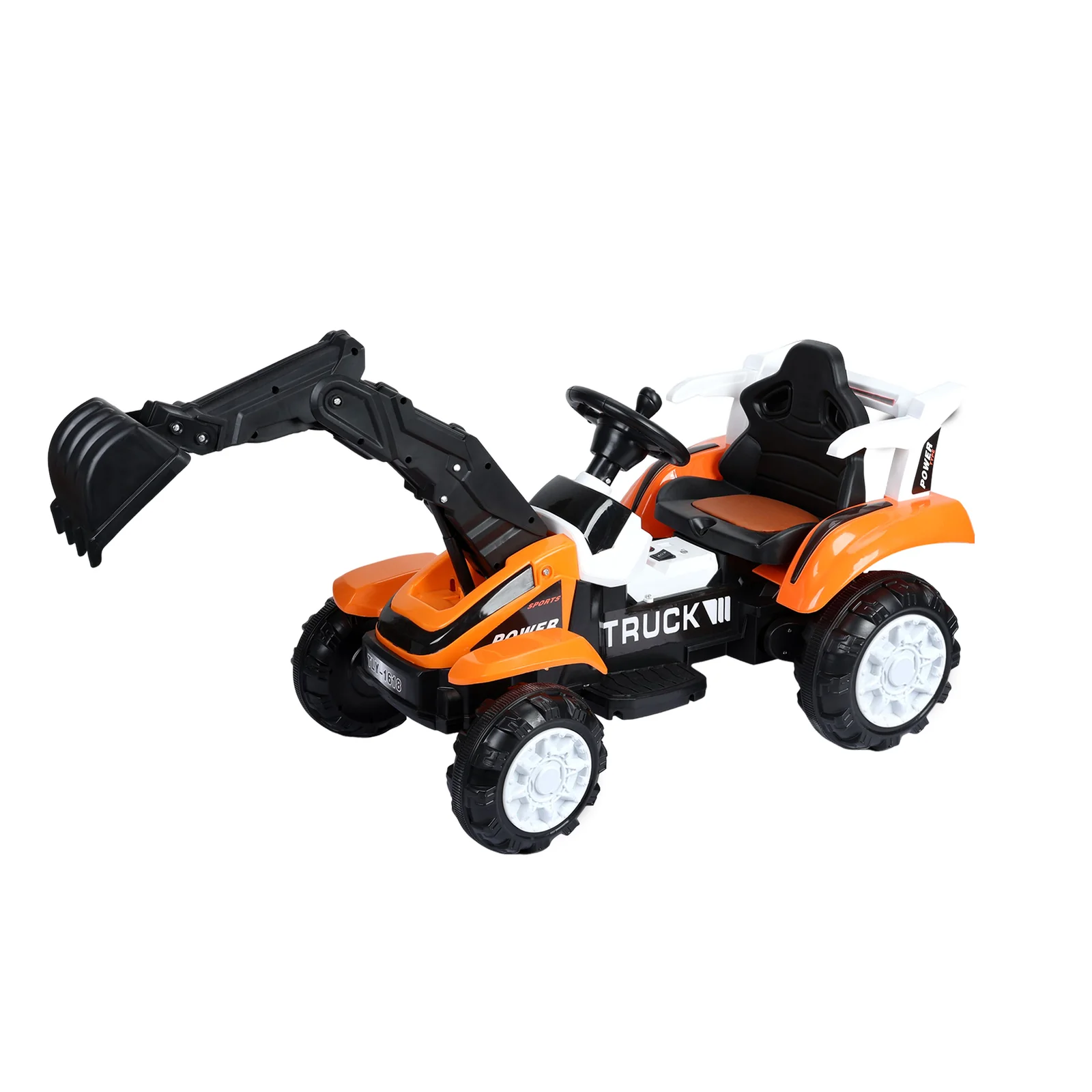 Battery-Powered Electric Red Digger Construction Vehicle Toy for Kids - Image 15